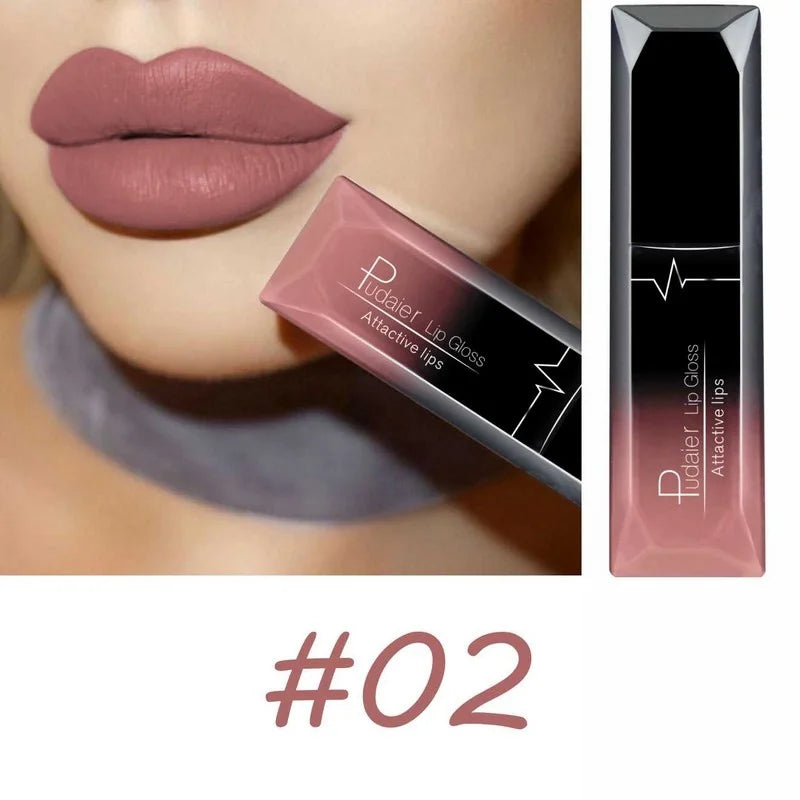 17 Colors Velvet Matte Liquid Lipstick, Waterproof Long Wear Lip Color, High Pigment Smooth Texture, Makeup for All Skin Types