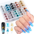 1Box-10pcs Nail Sticker Leopard Print Series Nail Foils Animal Leopard Texture Starry Nail Transfer Decals Slider Manicure DIY