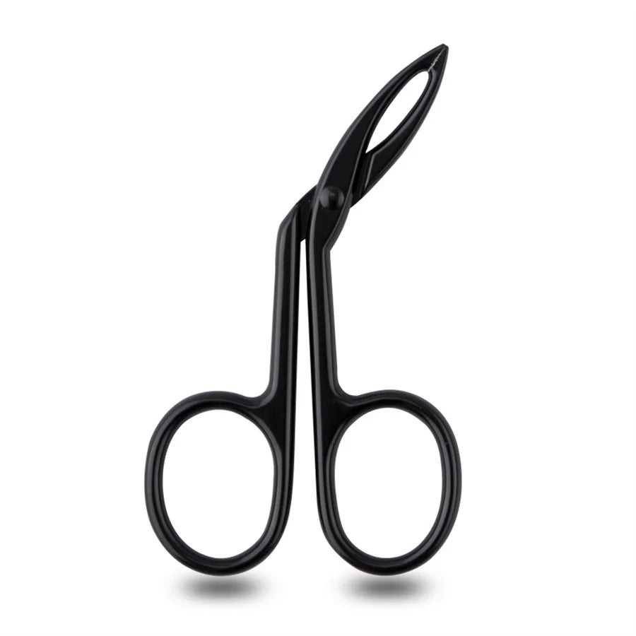 1PC Eyebrow Tweezers Scissor Handle Flat Straight Tip Hair Plucker Stainless Steel Brow Tweezers Slanted Tip Shaped Eyebrow Clip