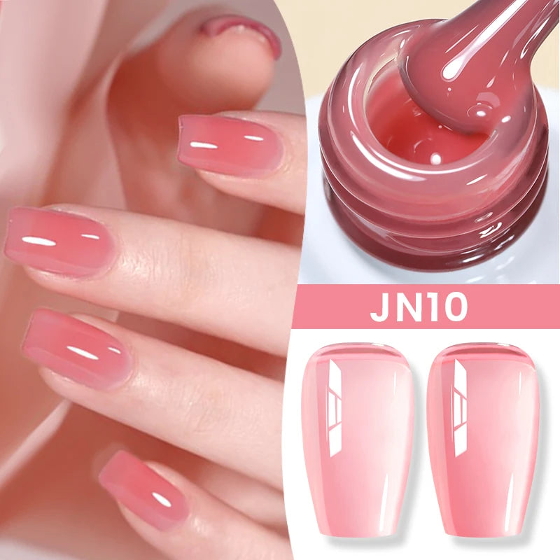BORN PRETTY Milky White Jelly Nude Gel Nail Polish 10ml White Translucent Soak Off Gel Vernis Semi Permanent Need UV Light Cure