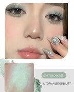 HERORANGE Glowing Charm Monochrome Eyeshadow Palette Pearlescent Explosion Polarized Brightening Silkworm Highlight