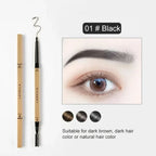 5 Colors With Brush Double Head Eyebrow Pencil Waterproof Smooth Eyebrow Stick Sweatproof Eyebrow Gel Tattoo Pencil Cosmetics