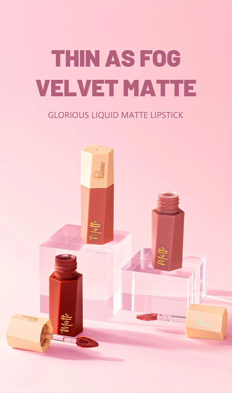 Luxury Matte Liquid Lipstick, Long Lasting Waterproof Velvet Lip Color, Smooth Lightweight Fog Matte Finis