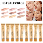 Long-lasting waterproof and sweatproof concealer with natural nude Maquiagem Liquid Concealer Beauty Face  Cosmetics Makeup Base