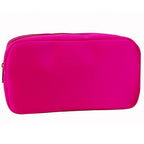 Letter Patch Custom Travel Cosmetic Bag Personalized Nylon Pouch Toiletry Bag Chenille Patch Makeup Toiletries Girl Cosmetic Bag
