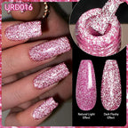 UR SUGAR 15ml Champagne Gold Sliver Reflective Glitter Gel Nail Polish Varnish Semi Permanent Soak Off UV Gel For Manicure Art