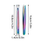 Lash Applicator Eyebrow Tweezer  Multifunctal Eyelash Clip Beard Hair Remove Stainless Steel Makeup Tools Slanted Flat Tip