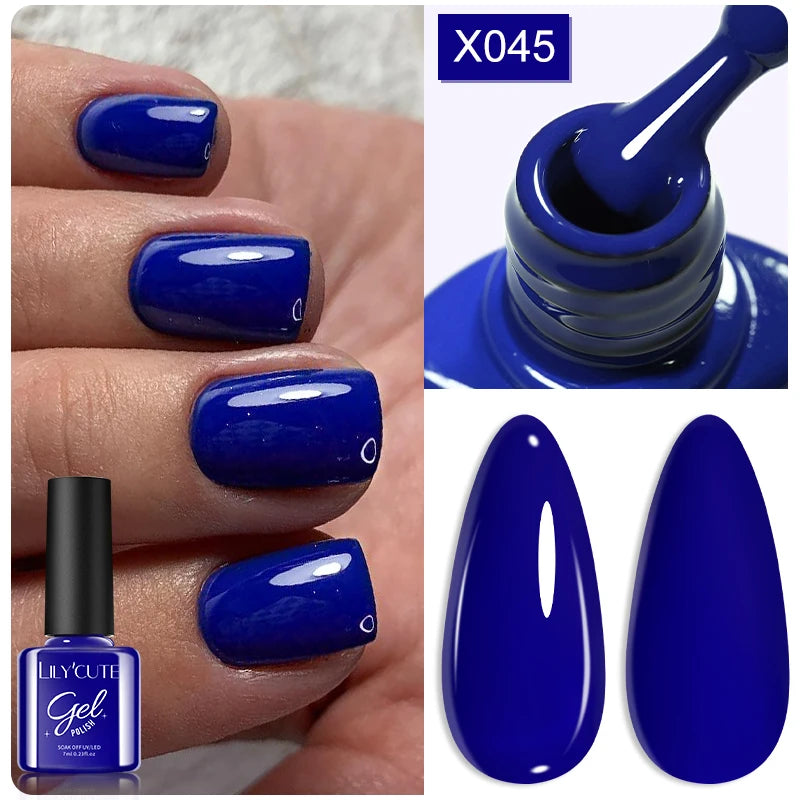 LILYCUTE 7ml Metallic Gel Nail Polish Red Chrome Effect Soak Off UV Gel Varnish Semi Permanent Nail Art Manicure Base Top Coat