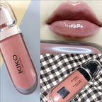 Kiko 3D Liquid Lip Glaze Transparent Lip Mirror Lipstick Nourishing Glossy Full Lips Not Fading Milk Tea Bean Paste Makeup