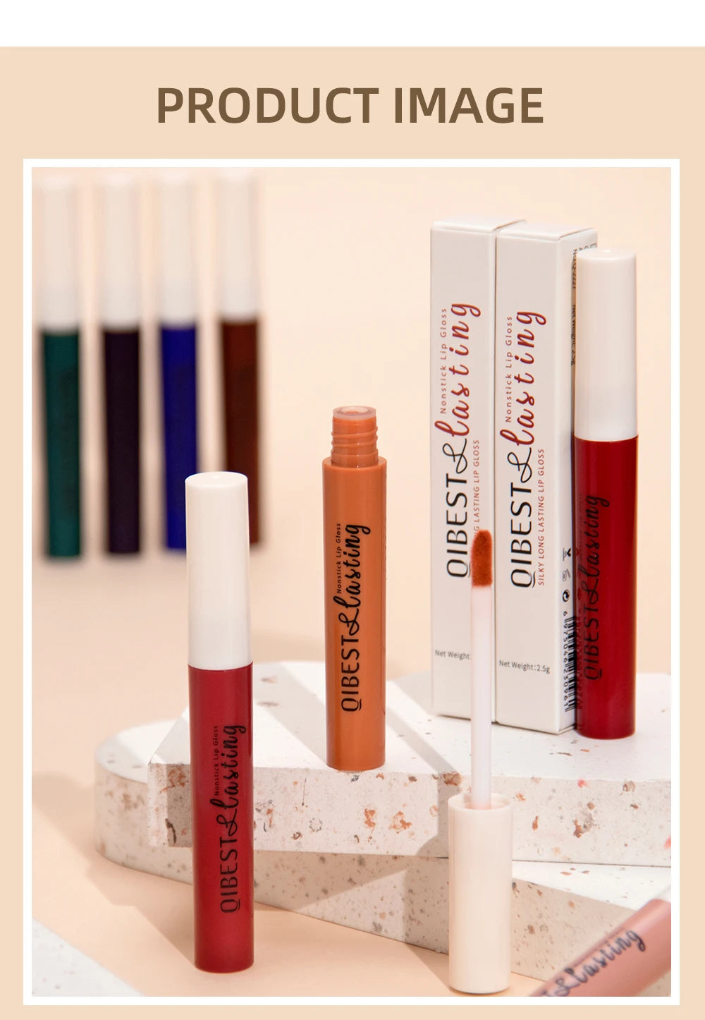 Matte Liquid Lipstick Waterproof Velvet Nude Sexy Red Lip Gloss Long Lasting Nonstick Lip Stain Makeup 24 Colors Hot Lipgloss