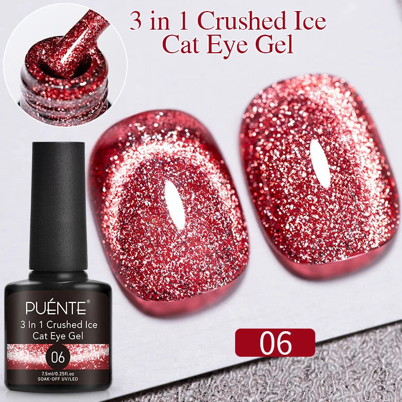 PUENTE 5ml Metallic Painting Liner Gel Polish Bright Mirror Effect Semi-Permanent UV Nail Varnish For Stunning French Nail Art