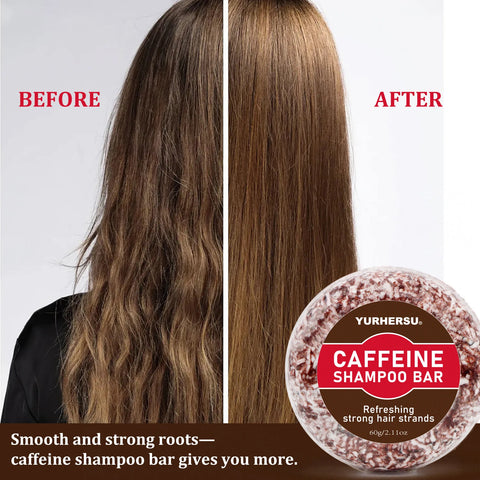 Caffeine shampoo soap, suitable for dry hair - gentle moisturizing - tropical fragrance - SLS free, sulfate free, soap free, zer