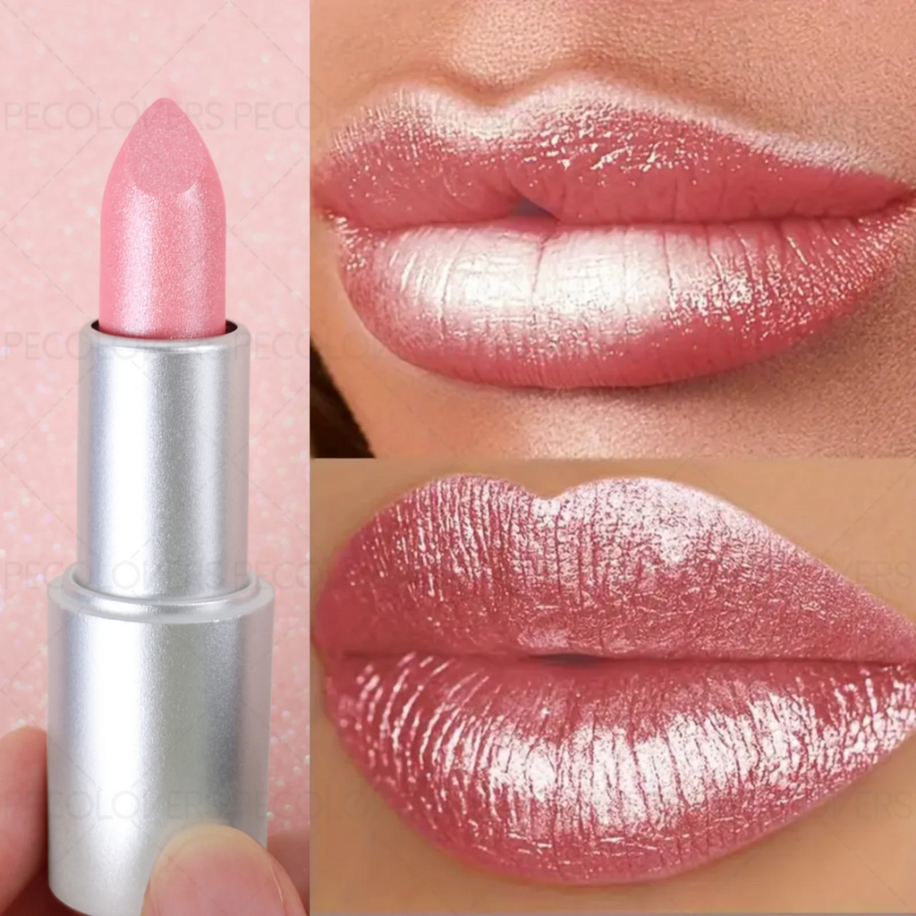1PC Non-stick Cup, Waterproof, Long-lasting, Rich Colors, Fine Glitter, Pearlescent Lipstick, Ideal Christmas/Halloween Gift