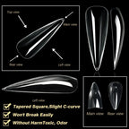 250/500/600pcs Soft Gel False Tips Natural Sculpted Ballet Coffin Almond Fake Nails Full Cover Press On Nails DIY Nail Supplies