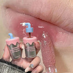 Tea Cup Design Jelly Moisturizing Lip Glaze Crystal Nude Mirror Cherry Pink Lip Tint Plumper Oil Water Gloss Liquid Lipstick