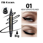 Black Eyeliner Stamp Triangle Dual-ended Liquid Eyeliner Waterproof Sweat-proof Quick Dry Eyeliner Makeup Seal Tool Cosmetics