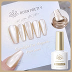 BORN PRETTY 10ml Dark Red Cat Magnetic Gel Nail Polish for Winter Nails DIY Jelly Glass Silver-Light Varnis Semi Permanent