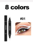 Colorful Eyeliner Stamp Triangle Dual-ended Liquid Eyeliner Waterproof Sweat-proof Quick Dry Eyeliner Makeup Seal Tool Cosmetics