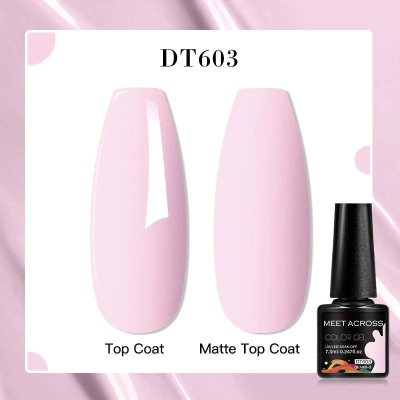 MEET ACROSS 8 Colors Mirror Gel Nail Polish Long-lasting Quick-drying Metallic Gold Silver Red Semi Permanent Varnish Nail Art