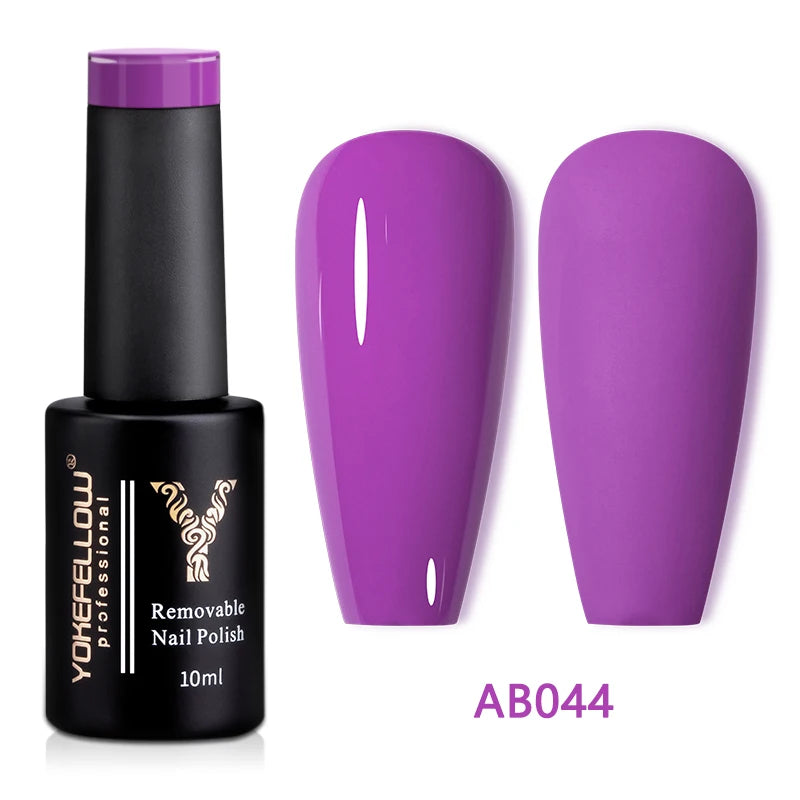 YOKEFELLOW 10ml Jelly Nude Gel Nail Polish High Quality Translucent Pink Nail Gel Varnish Soak Off UV Gel Polish Long Lasting