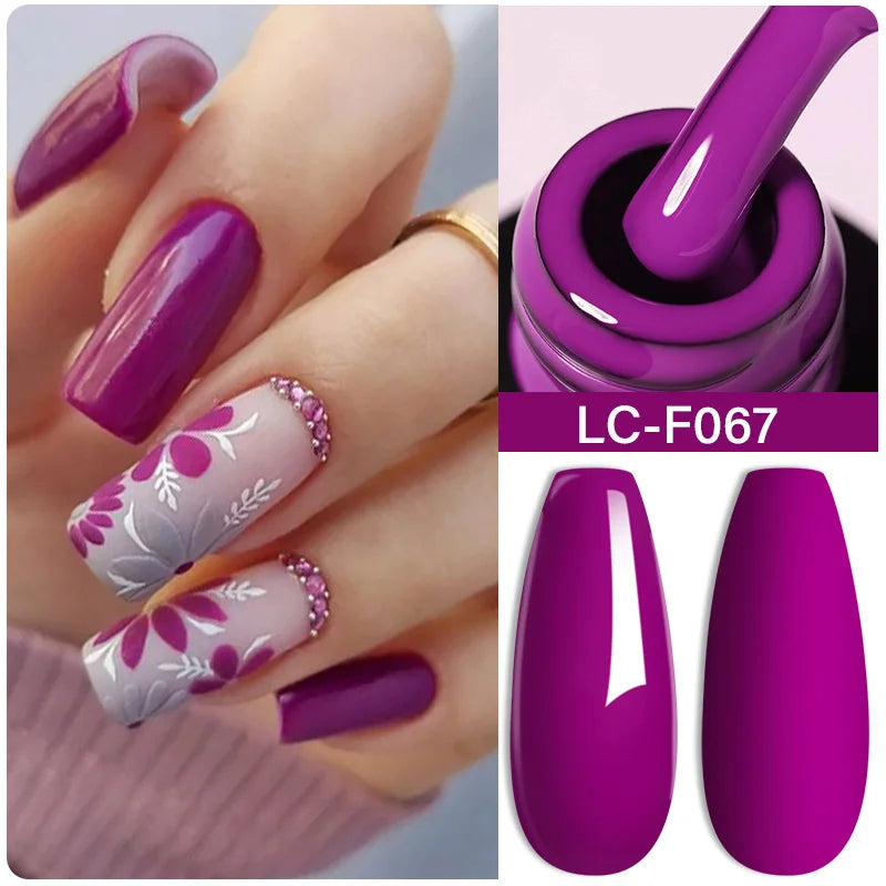 LILYCUTE 7ML Pink Glitter Nail Gel Polish Nude Natural Long Lasting Manicure Soak Off UV LED Nail Art Base Top Coat Gel Varnish