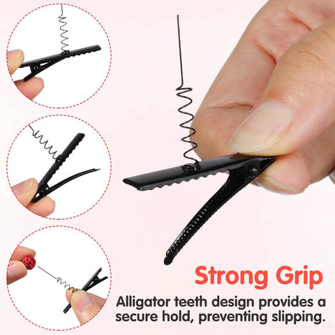 100pcs Spring Duckbill Clip Iron Hairpin Alligator Clips DIY Hair Clip Materials Hair Styling Tool Headdress Headwear Access