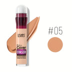 New Sponge Head Concealer for Dark Circles Freckles Acne Pigmentation and Blemishes Long Lasting Moisturizing Liquid Foundation