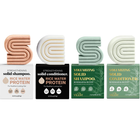 1-3PCS Rice Shampoo & Conditioner Bar Soild Soap for Hair Growth Strengthening Hair Clean Dandruff Nourish Moisturize Hair Care