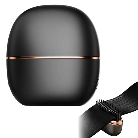 Wireless Hair Straightener Brush 2 in 1, Cordless Curling & Straightening Styling Tool, Portable Frizz Free Hair Styler