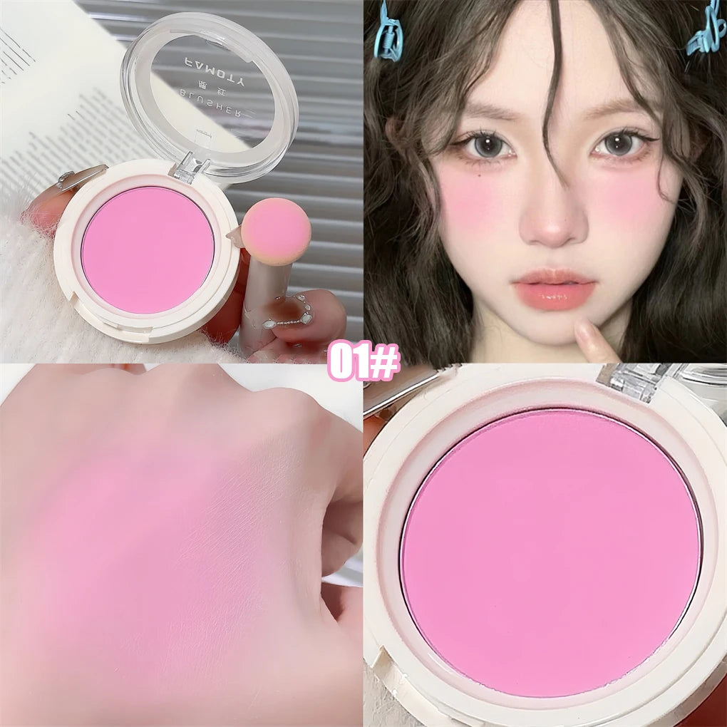 Monochrome Milk Peach Face Blush Pallete Mineral Pigment Cheek Blusher Powder Makeup Professional Contour Shadow Pink Blusher
