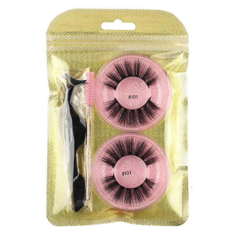 Wholesale Lashes 4/20/100pcs Fluffy 3d Mink Lashes Natural Makeup False Lashes Flase Eyelashes Lot with Cosmetic Brushes tweezer