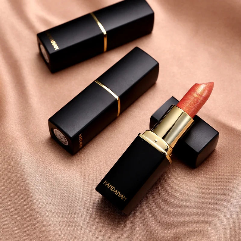 Mermaid Maggie Lipstick 9 Colors Long Lasting Shiny Metallic Lipsticks Pearls Changing Warm Gold Plated Women Lip Cosmetics