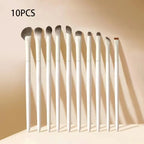 5/8/10Pcs Natural Eye Makeup Brushes Set Detail Eyeshadow Brush Makeup Brush White Ultra Soft Eyeshadow Eyeliner Makeup Tool