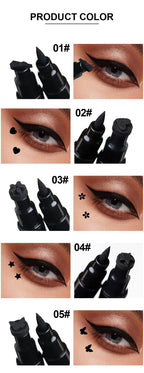 Black Eyeliner Stamp Triangle Dual-ended Liquid Eyeliner Waterproof Sweat-proof Quick Dry Eyeliner Makeup Seal Tool Cosmetics