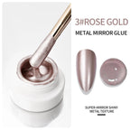 Silver/Gold Metal Gel Metallic Nail Polish Chrome 3D Metal Painted Gel Polish 5ml Liquid Mirror Effect Glossy Shine Manicure