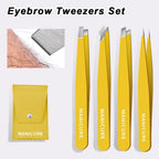 New Colorful Hair Beauty Fine Hairs Puller Stainless Steel Slanted Brow Clips Removal Makeup Tools High-Quality Eyebrow Tweezer