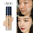 6 Color Face Liquid Foundation Waterproof Long Wear Oil Control Foundation Concealer Liquid Foundation Beauty Makeup Cosmetic