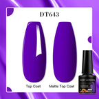 MEET ACROSS 8 Colors Mirror Gel Nail Polish Long-lasting Quick-drying Metallic Gold Silver Red Semi Permanent Varnish Nail Art