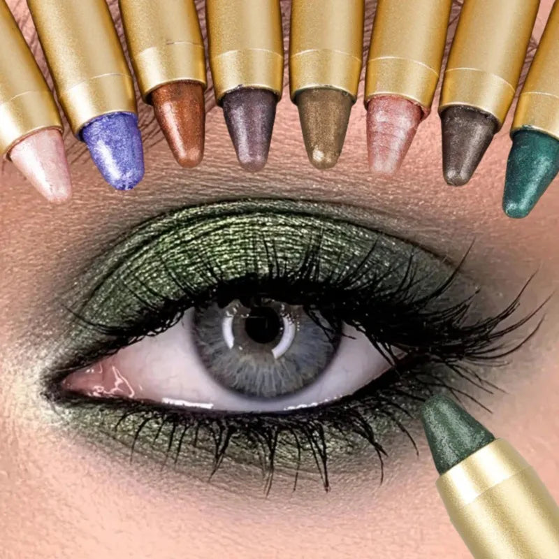 Gold Tube Eye Shadow Pen, Multi-color Selection, Eye Highlights, Brightening Eyes, Waterproof and Sweatproof, Eye Cosmetics