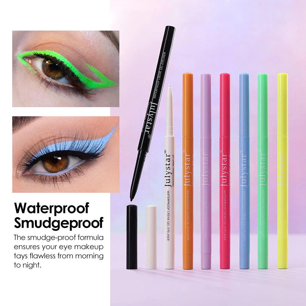 1PC White Matte Eyeliner Gel Pen Long Lasting Waterproof Eye Liner Pencil Quick-drying Non-smudge Eye Makeup for Women Cosmetics