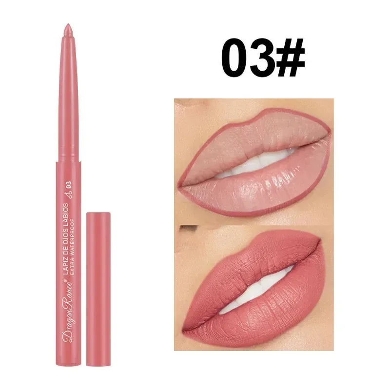 12 Pcs/Set Waterproof Lip Liner Pencil Nude Color Matte Lipliner Moisturizing Long Lasting Lipstick Professional Makeup Lip Tint