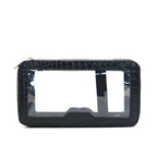 Custom Letters Saffiano Leather Cosmetic Bag Portable Pvc Capacity Waterproof travel  Multi-function Double layer Storage Bag