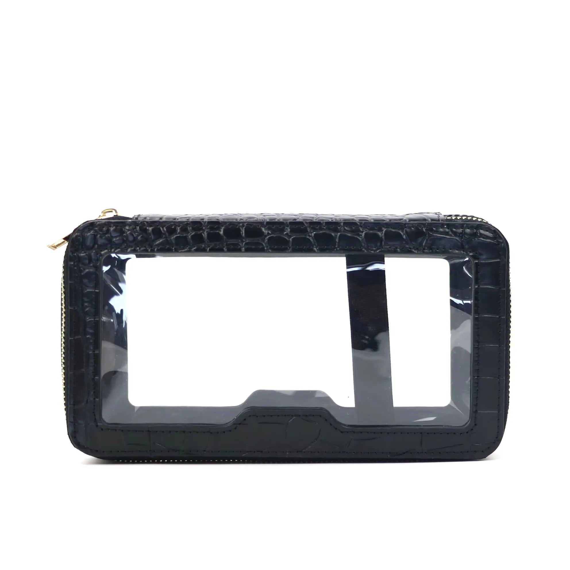 Custom Letters Saffiano Leather Cosmetic Bag Portable Pvc Capacity Waterproof travel  Multi-function Double layer Storage Bag