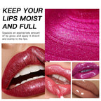 USHAS 12 colors mirror fine flash liquid lipstick pearlescent color waterproof sweatproof non-stick cup lip gloss