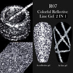 LILYCUTE 5ML Metallic Painting Liner Gel Nail Polish Super Bright Gold Silver Mirror Drawing Gel Semi Permanent Line French Nail