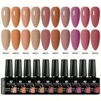 10pc Nail Gel Polish Set HEMA FREE All-Season Nails DIY Nail Art UV/LED Painting Vernis Manicure Kit Long Lasting Hybrid Gel