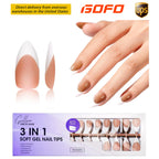 GELLEN Press on Nails for Women 150PCS Almond Shaped False Nails Medium Length Soft Gel Tips Natural Looking Nail Art