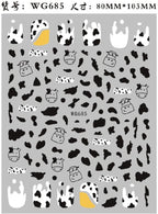 Press on Nails Tiger Symbol Nails Decals Design Fierce Wild Animal Leopard Decoration Manicure Stickers Nails Accessories Tools