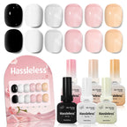 6-piece nail polish set, 15ml/bottle, suitable for all seasons, semi-permanent, easy to apply, DIY nail art designs, colorful na