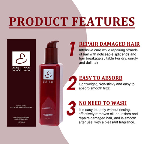 Hair Smoothing Essence Conditioner Improve Dryness Curly Leave-in Repair Keratin Hair Damaged Hair Treatment Nourishing Serum